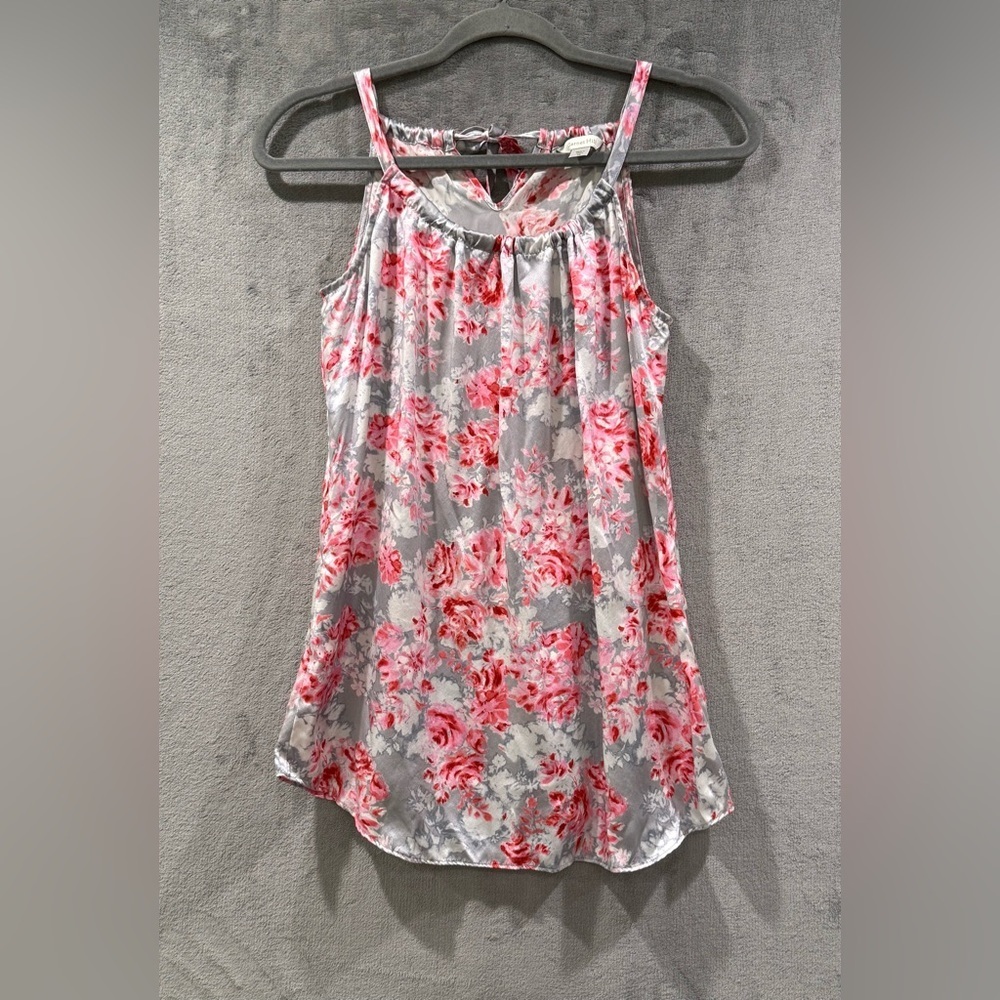 Garnet Hill  Womens Size 10 Floral Print Blouse Top‎ 100% Silk